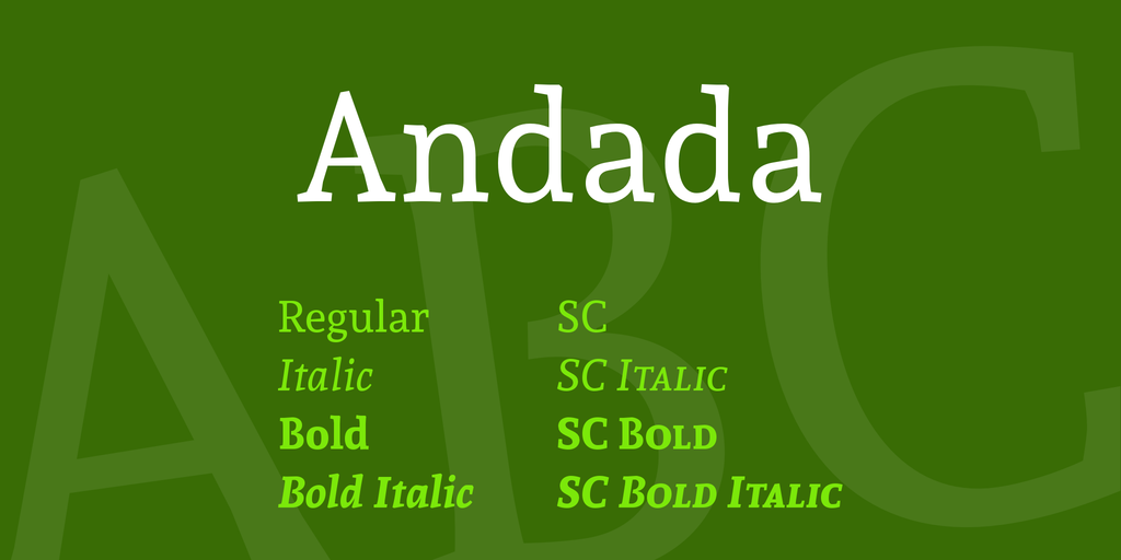 Beispiel einer Andada-Schriftart #1