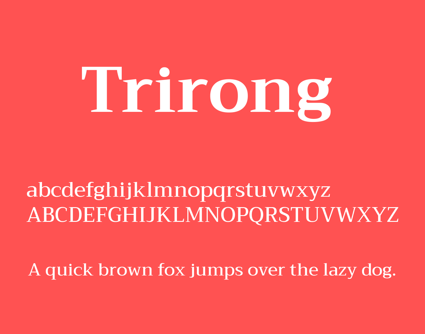 Beispiel einer Trirong-Schriftart #1