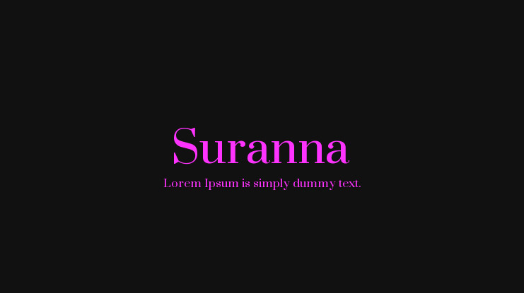 Beispiel einer Suranna-Schriftart #1