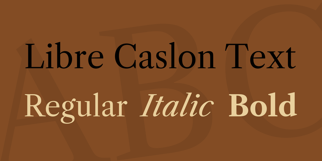 Beispiel einer Libre Caslon Text-Schriftart #1