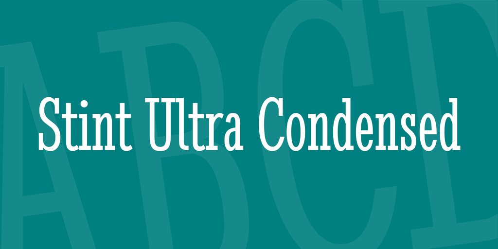 Beispiel einer Stint Ultra Condensed-Schriftart #1