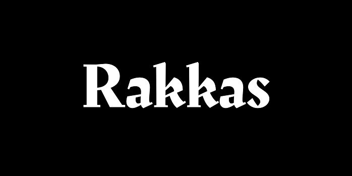 Beispiel einer Rakkas-Schriftart #1