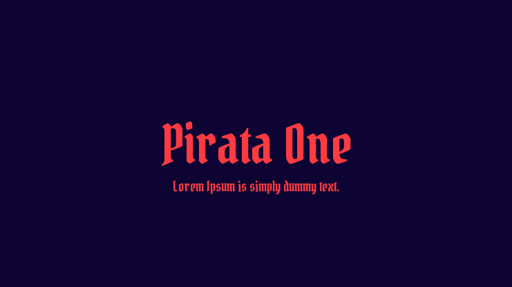 Beispiel einer Pirata One-Schriftart #1