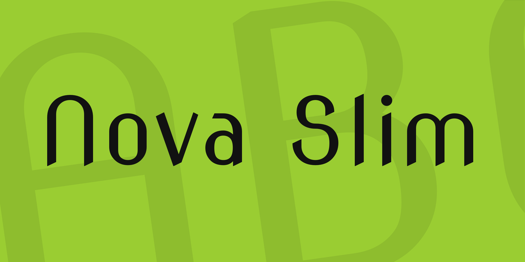 Beispiel einer Nova Slim-Schriftart #1