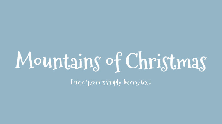 Beispiel einer Mountains of Christmas-Schriftart #1