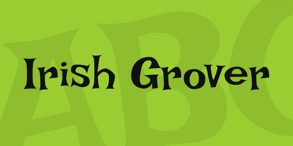 Beispiel einer Irish Grover-Schriftart #1