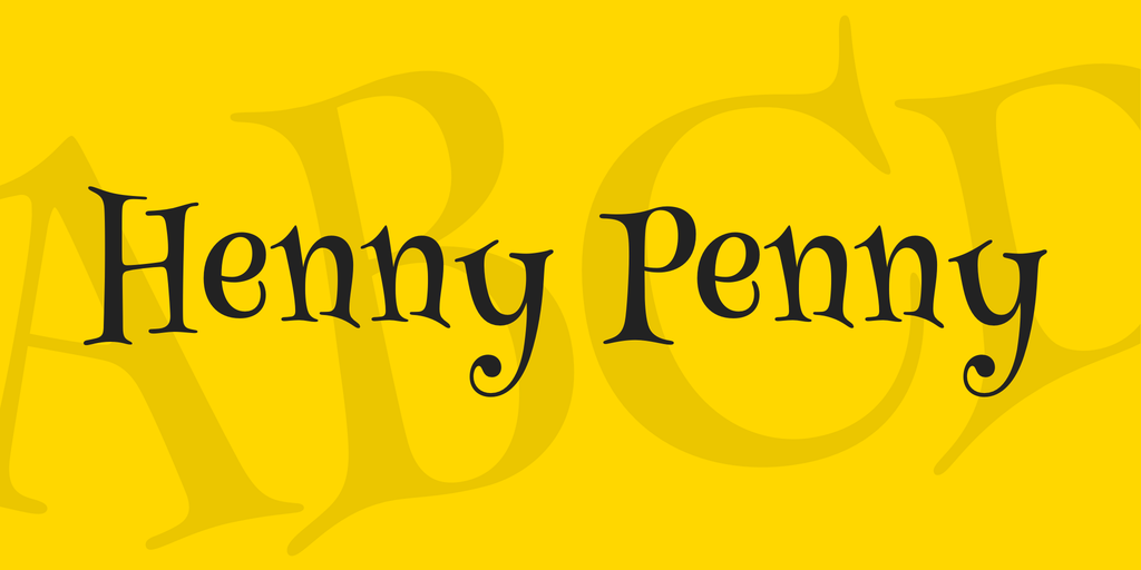 Beispiel einer Henny Penny-Schriftart #1