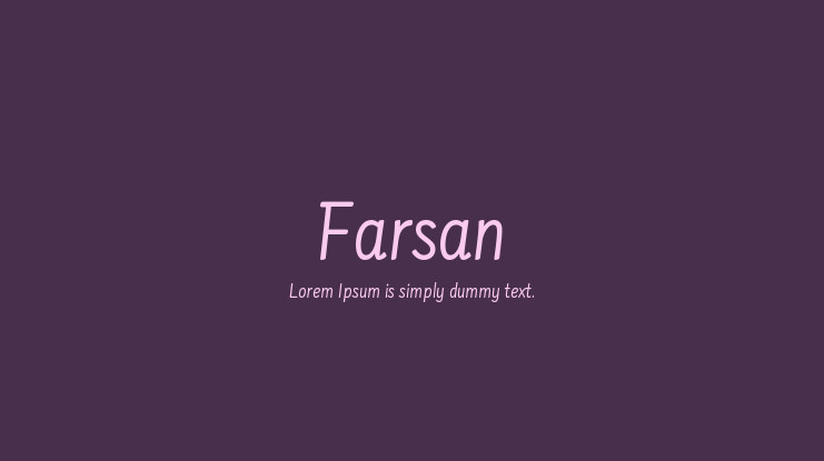 Beispiel einer Farsan-Schriftart #1