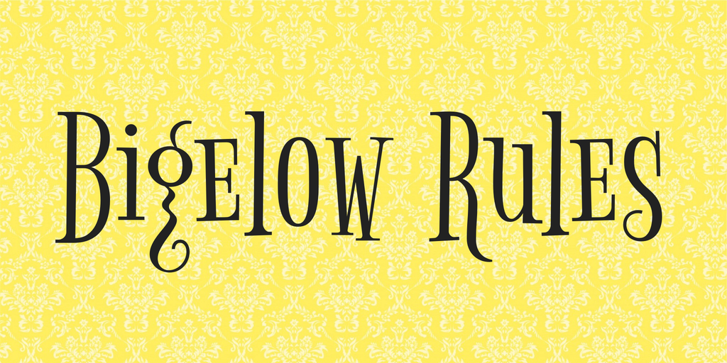 Beispiel einer Bigelow Rules-Schriftart #1