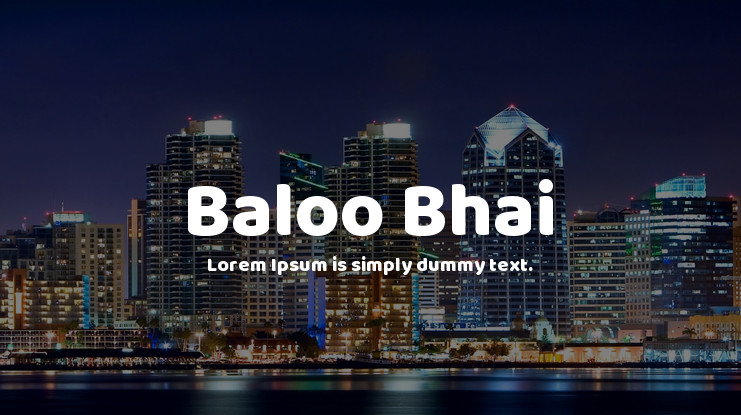 Beispiel einer Baloo Bhai-Schriftart #1
