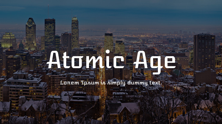 Beispiel einer Atomic Age-Schriftart #1