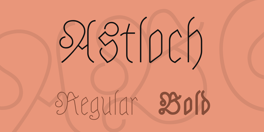 Schriftart Astloch