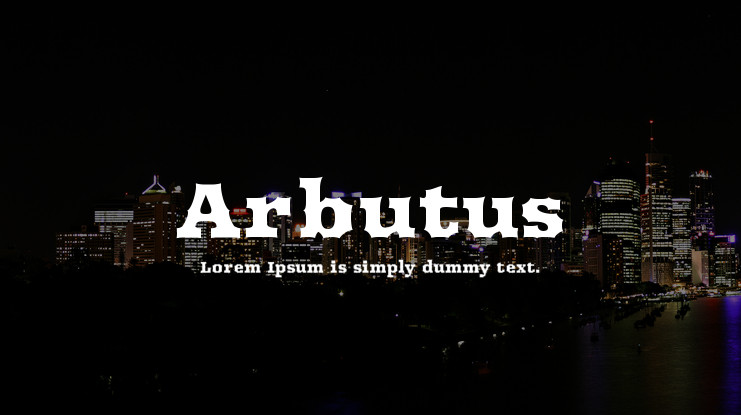 Beispiel einer Arbutus-Schriftart #1