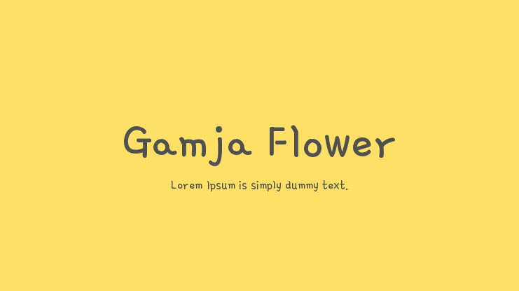 Beispiel einer Gamja Flower-Schriftart #1