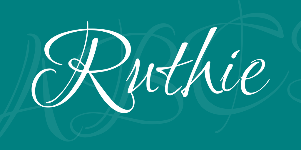 Beispiel einer Ruthie-Schriftart #1