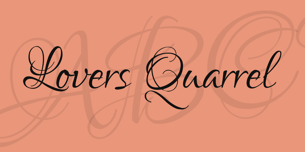 Beispiel einer Lovers Quarrel-Schriftart #1