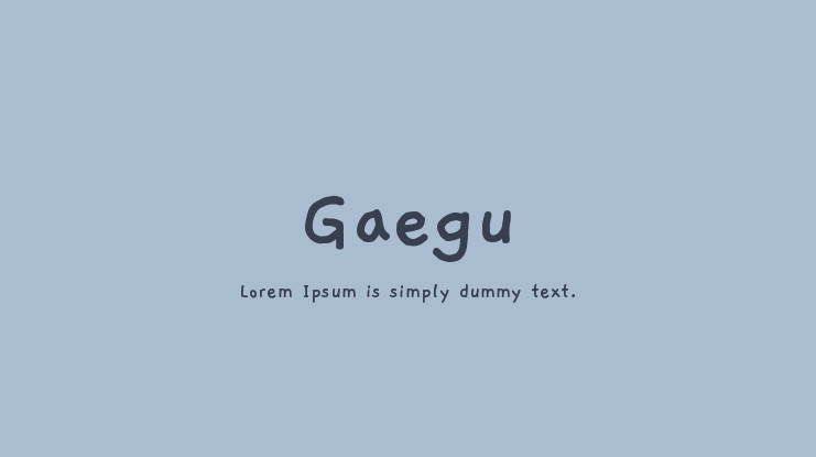 Beispiel einer Gaegu-Schriftart #1