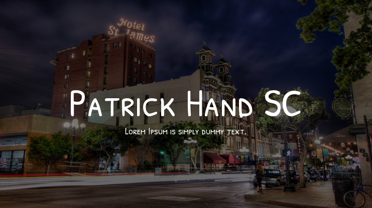 Beispiel einer Patrick Hand SC-Schriftart #1