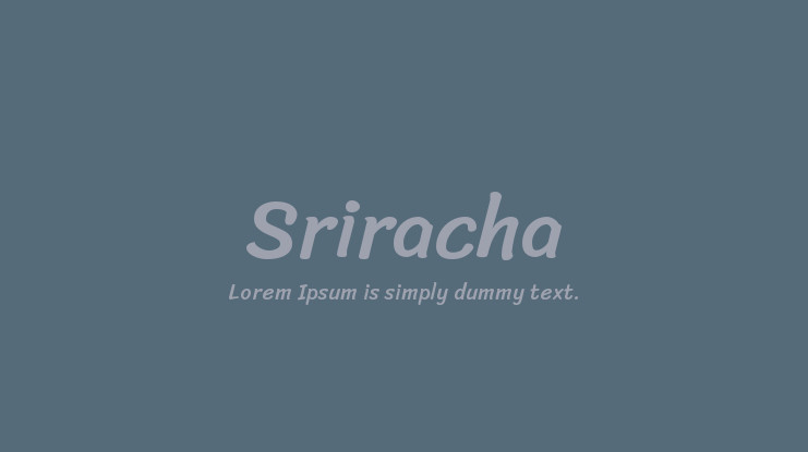 Beispiel einer Sriracha-Schriftart #1