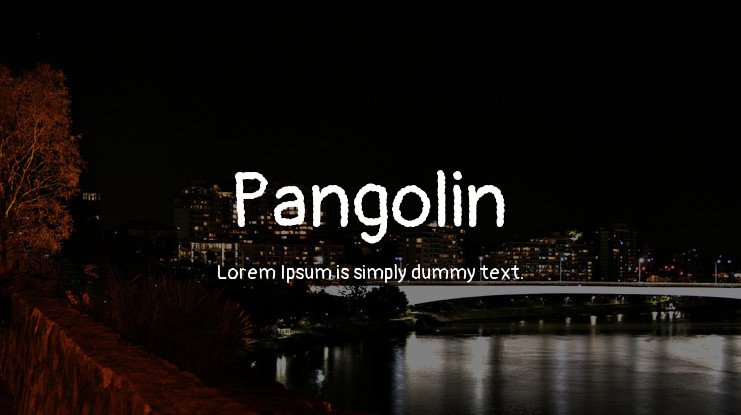 Beispiel einer Pangolin-Schriftart #1