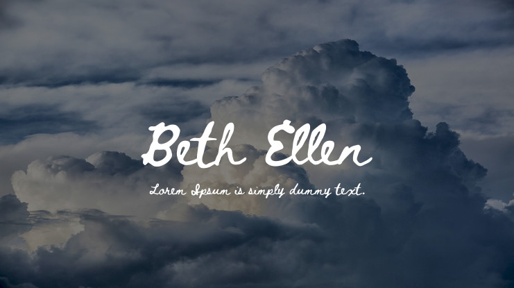 Beispiel einer Beth Ellen-Schriftart #1