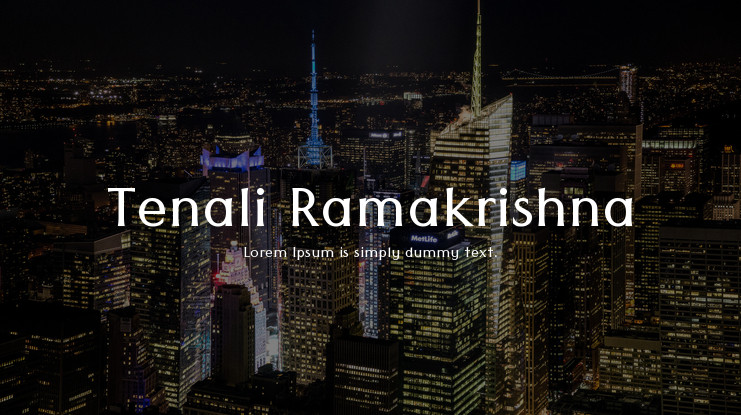 Beispiel einer Tenali Ramakrishna-Schriftart #1
