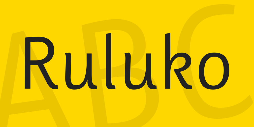 Schriftart Ruluko