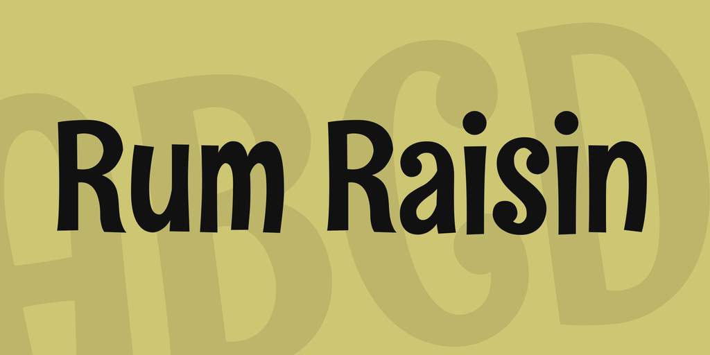 Beispiel einer Rum Raisin-Schriftart #1
