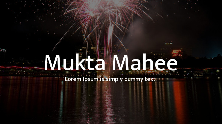 Beispiel einer Mukta Mahee-Schriftart #1