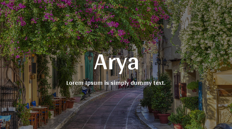 Beispiel einer Arya-Schriftart #1