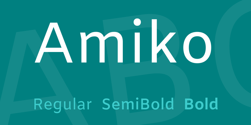 Beispiel einer Amiko-Schriftart #1