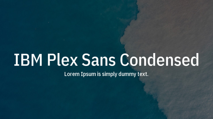 Beispiel einer IBM Plex Sans Condensed-Schriftart #1
