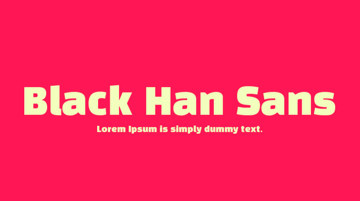 Beispiel einer Black Han Sans-Schriftart #1