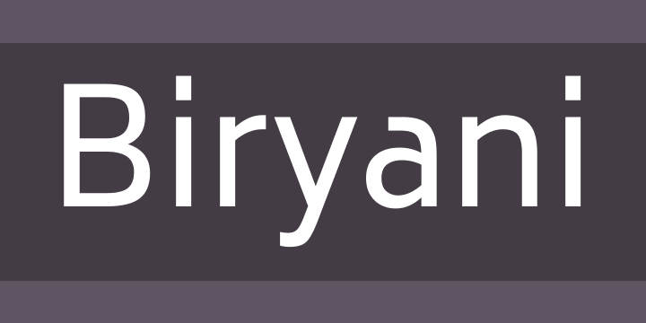 Beispiel einer Biryani-Schriftart #1
