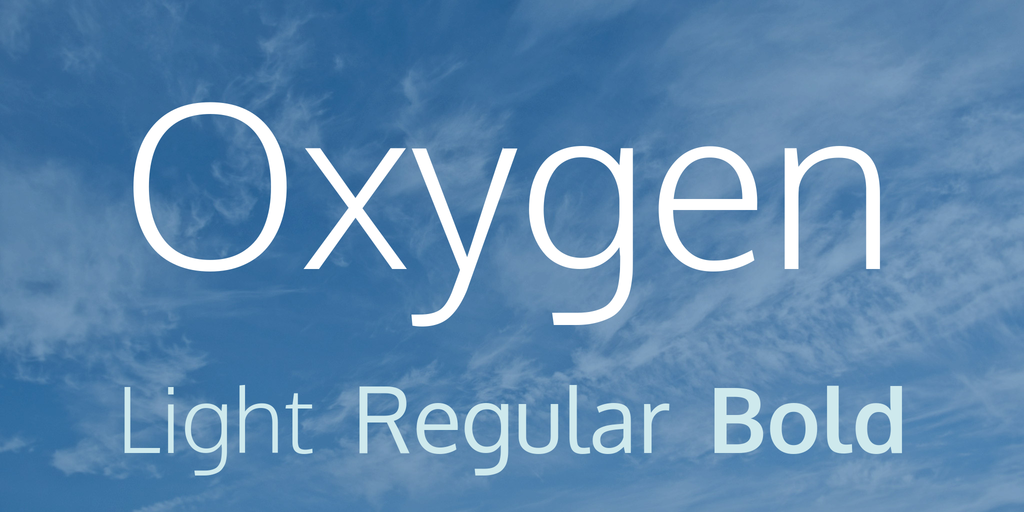 Beispiel einer Oxygen-Schriftart #1