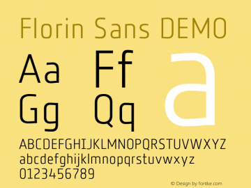 Schriftart Florin Sans