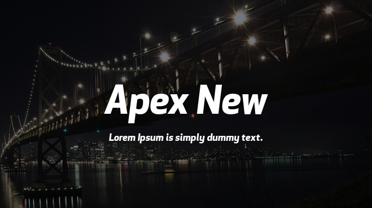 Schriftart Apex New