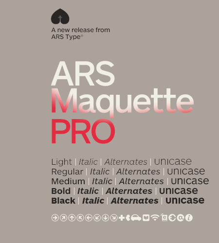 Beispiel einer ARS Maquette Pro-Schriftart #1