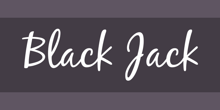 Beispiel einer Black Jack-Schriftart #1
