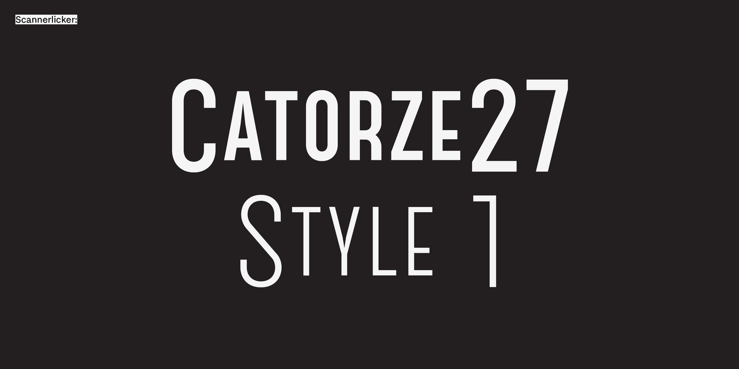 Beispiel einer Catorze27 Style1-Schriftart #1