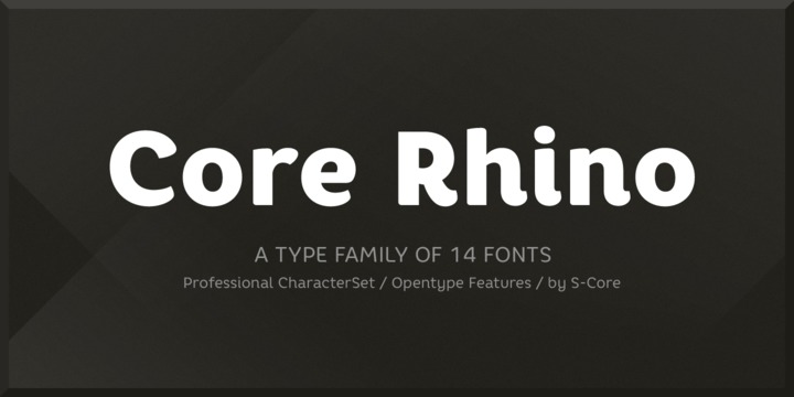 Beispiel einer Core Rhino-Schriftart #1