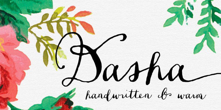 Schriftart Dasha