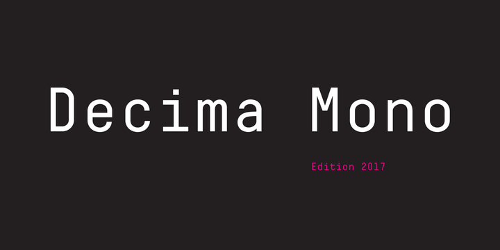 Beispiel einer Decima Mono X-Schriftart #1