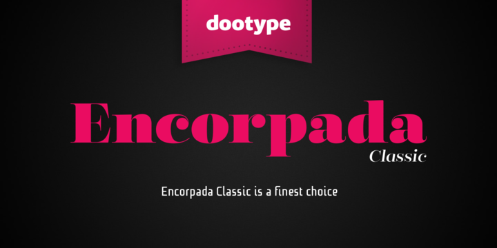 Beispiel einer Encorpada Classic-Schriftart #1