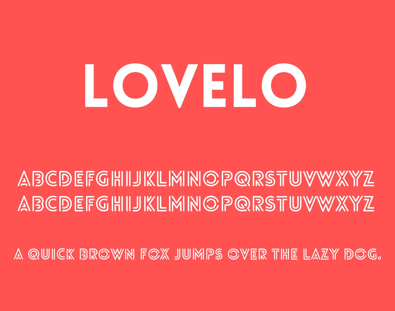 Beispiel einer Lovelo-Schriftart #1