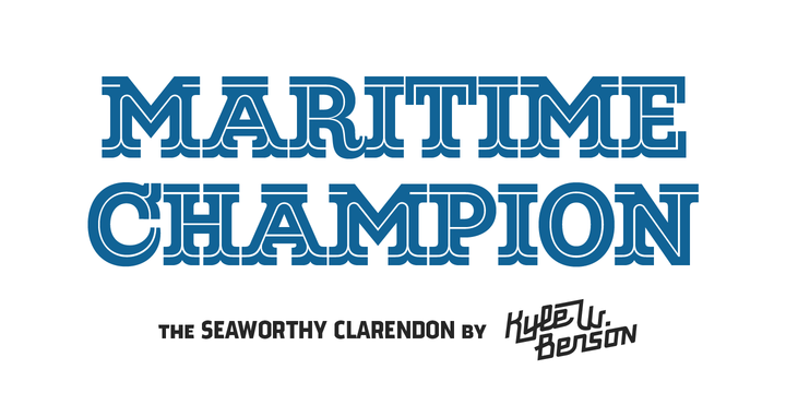 Beispiel einer Maritime Champion-Schriftart #1