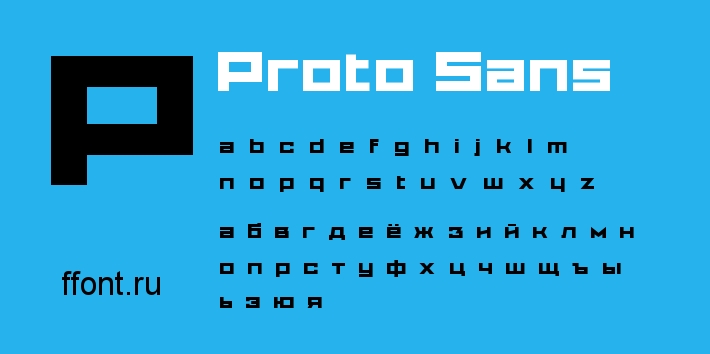 Beispiel einer Proto Sans-Schriftart #1