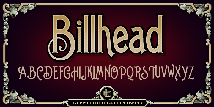 Schriftart LHF Billhead