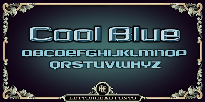 Beispiel einer LHF Cool Blue-Schriftart #1