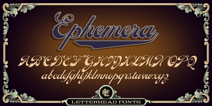 Schriftart LHF Ephemera